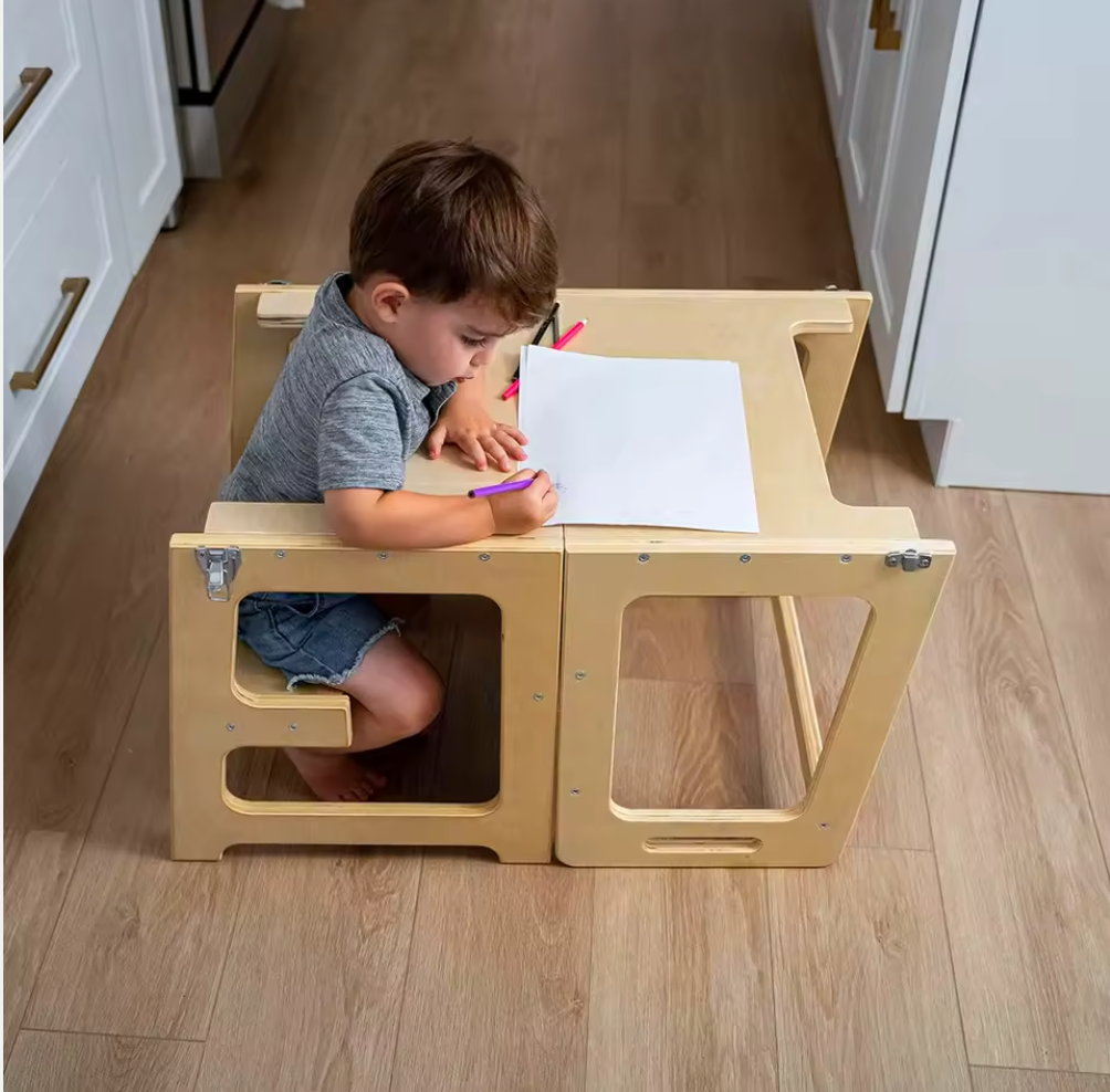 Silla alta madera convertible