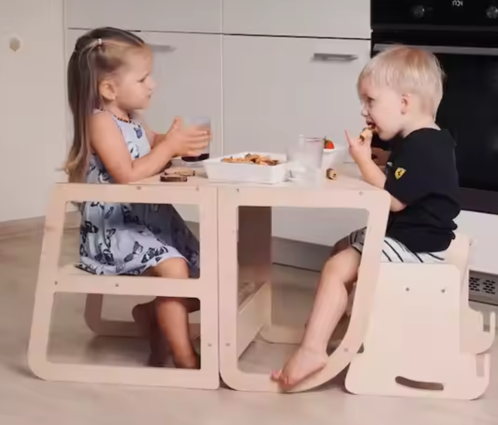 Silla alta madera convertible