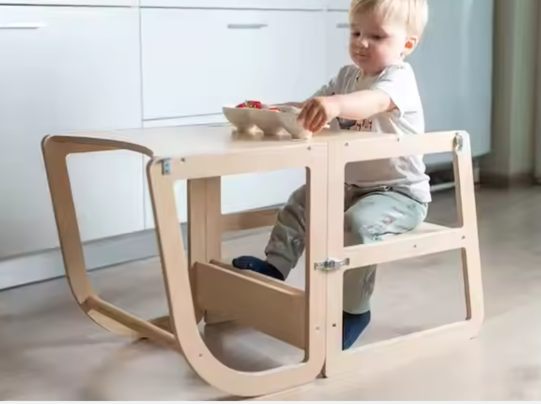 Silla alta madera convertible